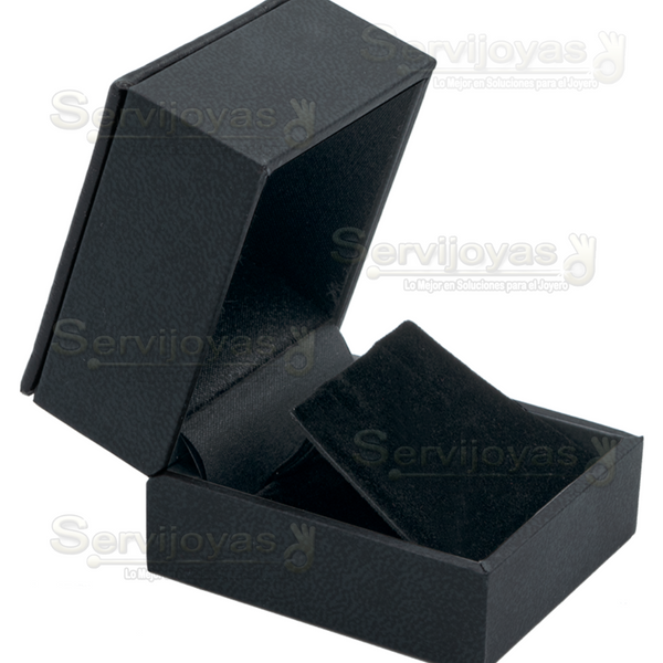 Estuche Italia Negro Arete Chico Medidas: 4.6x5.7x4cm 4402.BK