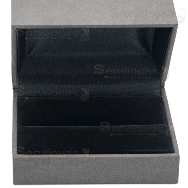Estuche Italia Gris Argollas Medidas: 6.9x8x3.2cm 4404.GY