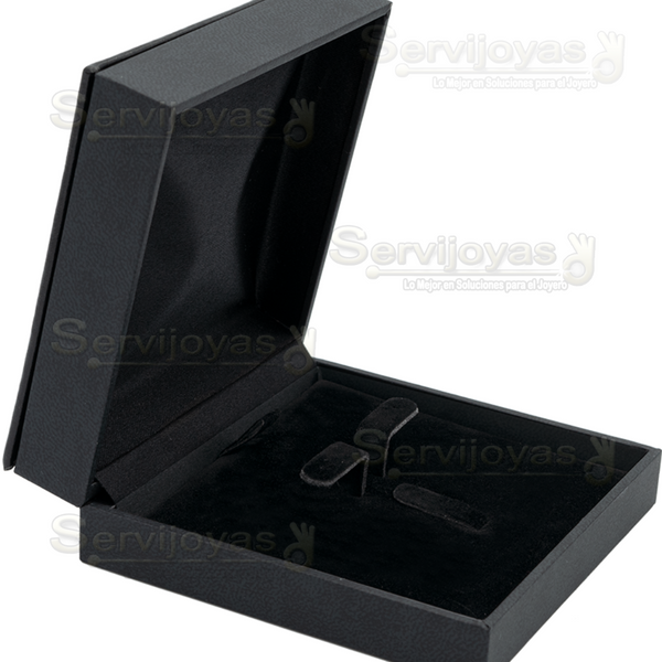Estuche Italia Negro Juego Medidas: 8.6x9.1x3.5cm 4407.BK