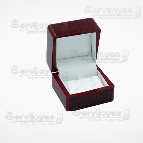 Estuche de Madera Rosewood Rojo para Medidas: 6x6x4.5cm 4522.RD