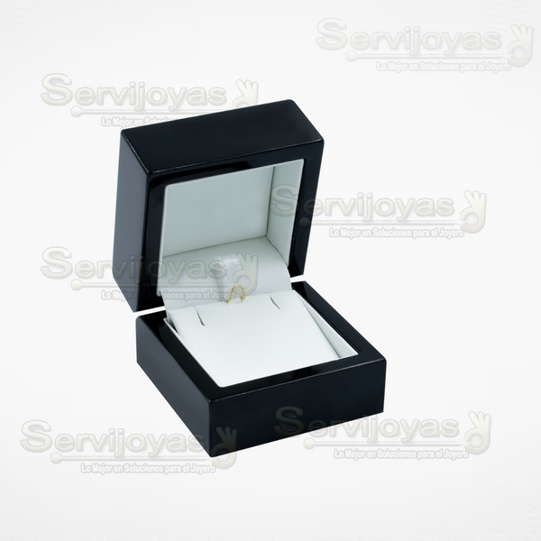 Estuche de Madera Black Negro para Dije Chico Medidas: 6x6x4.5cm 4523.BK