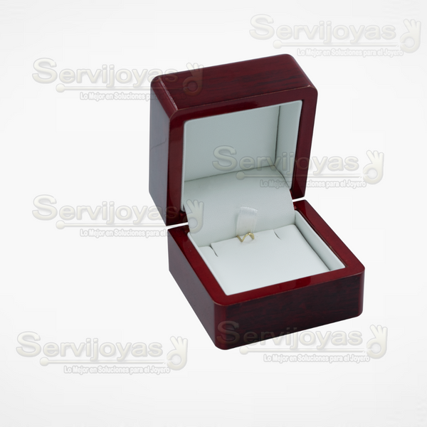 Estuche de Madera Rosewood Rojo para Dije Chico Medidas: 6x6x4.5cm 4523.RD