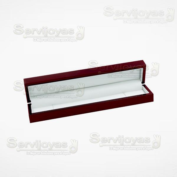 Estuche de Madera Rosewood Rojo para Pulsera Medidas: 24x5x3.7cm 4529.RD