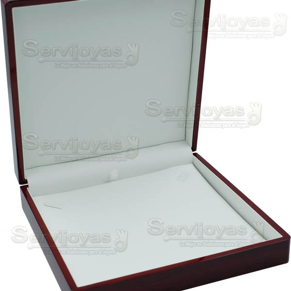 Estuche de Madera Rosewood Rojo para Gargantilla Medidas: 12x17x4cm 4532.RD