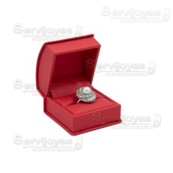 Estuche Topacio Rojo para Anillo Medidas: 6.9x6.7x4.8cm 4551.RD