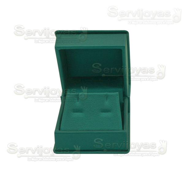 Estuche Jade Verde Esmeralda para Arete Chico Medidas: 6.9x6.7x4.8cm 4552.ES