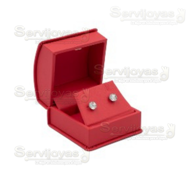 Estuche Topacio Rojo para Arete Chico Medidas: 6.9x6.7x4.8cm 4552.RD