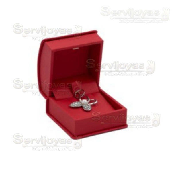 Estuche Topacio Rojo para Dije Chico Medidas: 6.9x6.7x4.8cm 4553.RD