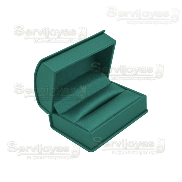 Estuche Jade Verde Esmeralda para Argollas Medidas: 9x6.6x4.8cm 4554.ES