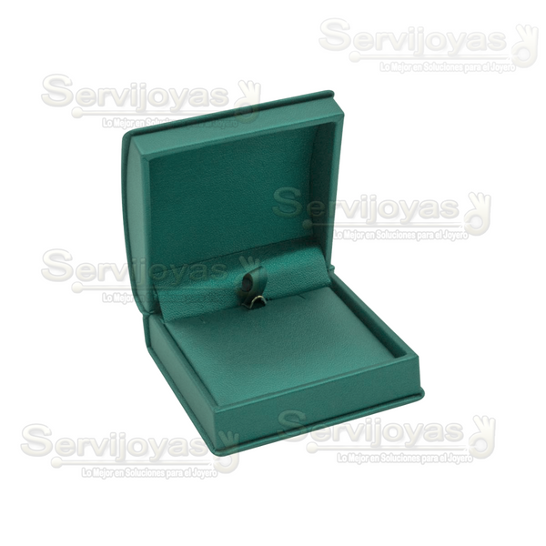 Estuche Jade Verde Esmeralda para Dije Mediano Medidas: 8.6x8.5x4.3cm 4556.ES