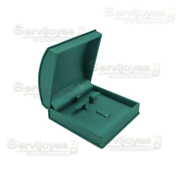 Estuche Jade Verde Esmeralda para Juego Medidas: 10.6x10.6x4.9cm 4557.ES