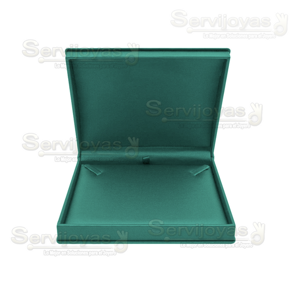 Estuche Jade Verde Esmeralda para Gargantilla Medidas: 17.1x14.6x5cm 4558.ES