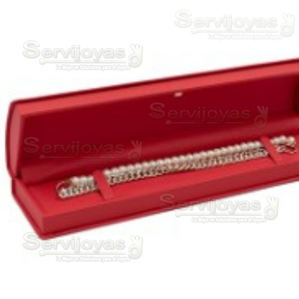 Estuche Topacio Rojo para Pulsera Medidas: 22.1x5.5x3.4cm 4559.RD