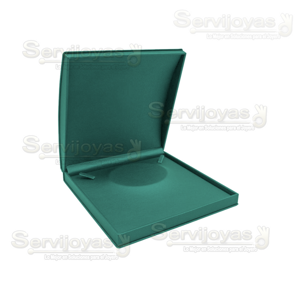 Estuche Jade Verde Esmeralda para Collar Medidas: 21x21x5.3cm 4560.ES