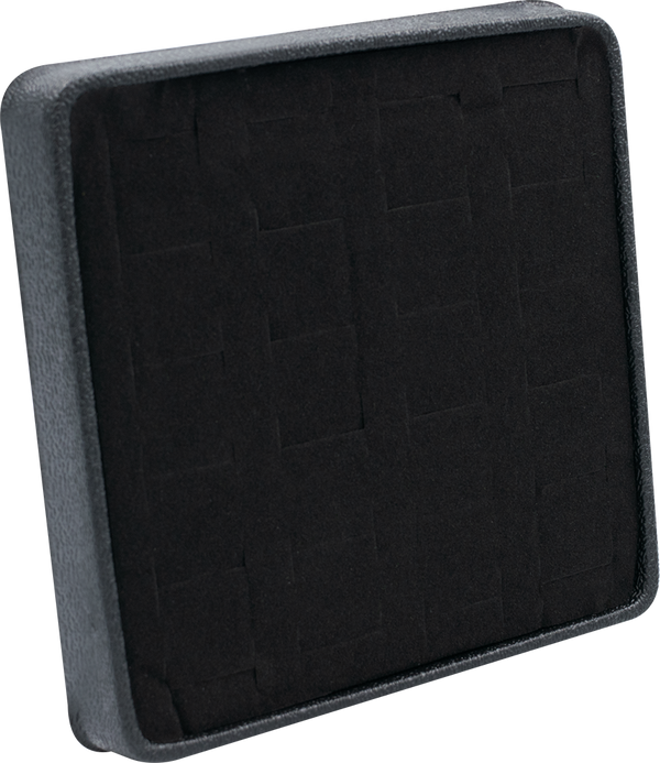 Exhibidor Velour Negro con Caballete para 24 Anillos Medidas: 17x17x2.3cm 4630
