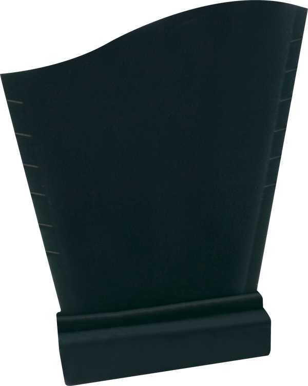 Exhibidor Velour Negro Cuello Curvo 6 Collares Medidas: 30x26x6.5cm 4927