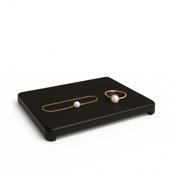 EXHIBIDOR VELOUR BASE MESA CHICA - NEGRO 4961