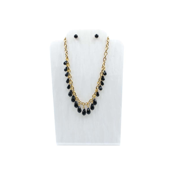 Exhibidor Acrílico Transparente Cuello Largo para Juego: Collar y Aretes Medidas: 18.1x7.7x27.5cm 5304.TR