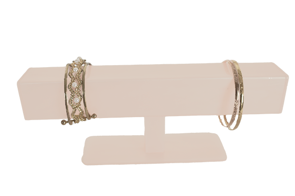 EXHIBIDOR DE ACRILICO BARRA PARA PULSERA- MARMOL ROSA 5335.MP