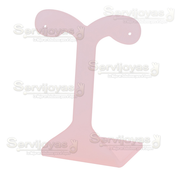 Exhibidor Acrílico Rosa "T" Chico para Aretes Medidas: 5.9x4.3x8cm 5348.PK