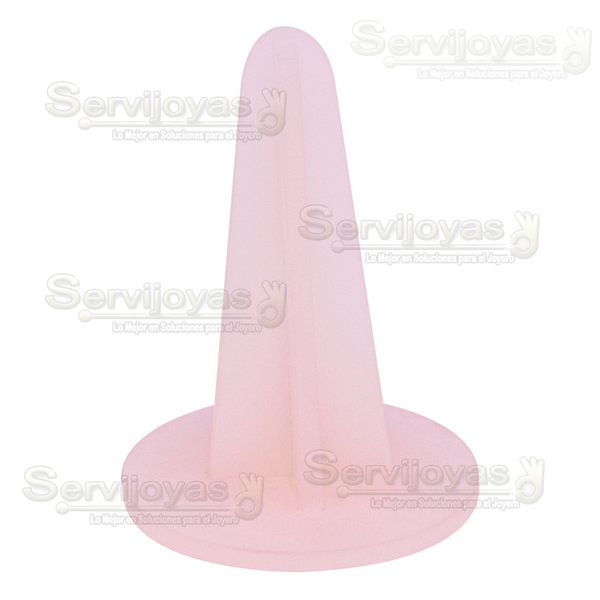 Exhibidor Acrílico Rosa Dedo Sencillo para Anillo Medidas: 5x5x7cm 5364.PK
