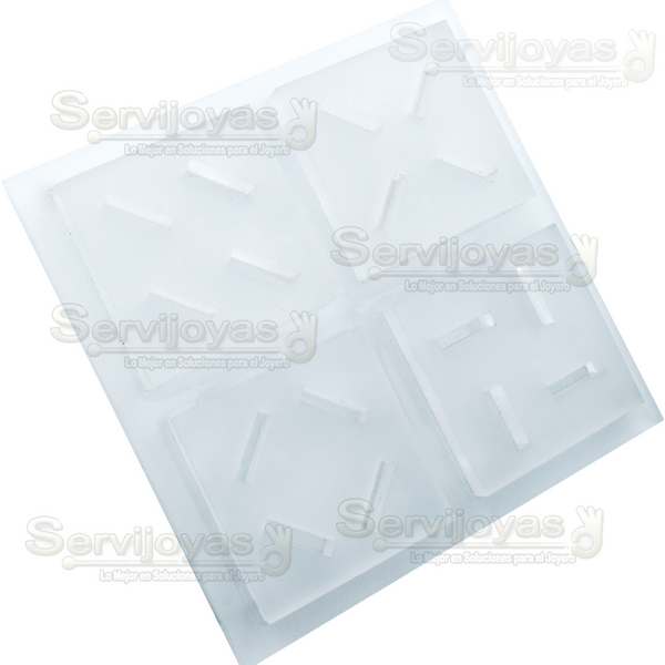 Exhibidor Acrílico Frost Chico para 16 Anillos Medidas: 12.8x14.8cm 5379.FR