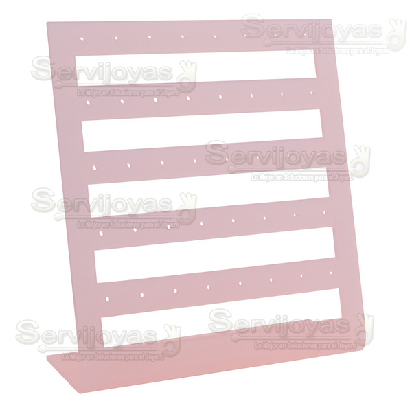 Exhibidor Acrílico Rosa para 20 Pares de Huggies Medidas: 14x6x16cm 5435.PK