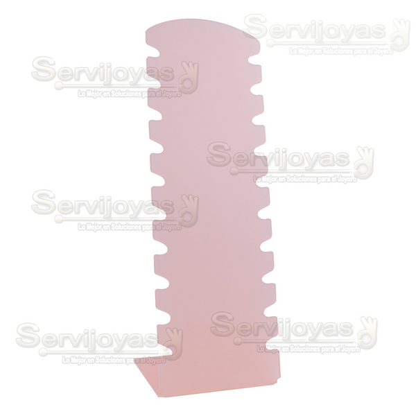 Exhibidor Acrílico Rosa para 10 Pulseras Medidas: 10x10x29cm 5438.PK