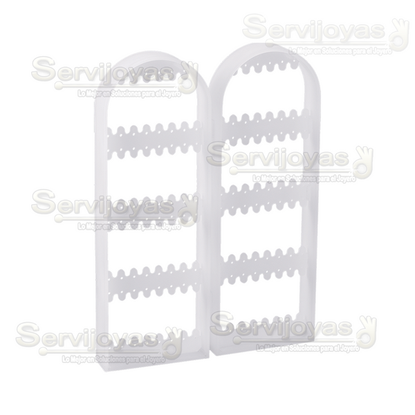 Exhibidor Acrílico Frost Biombo para Aretes Medidas: 22x3x28cm 5442.FR