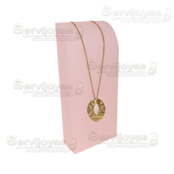 Exhibidor Acrílico Rosa Cuello Danés Mediano para Collar Medidas: 11x5x25cm 5481.PK