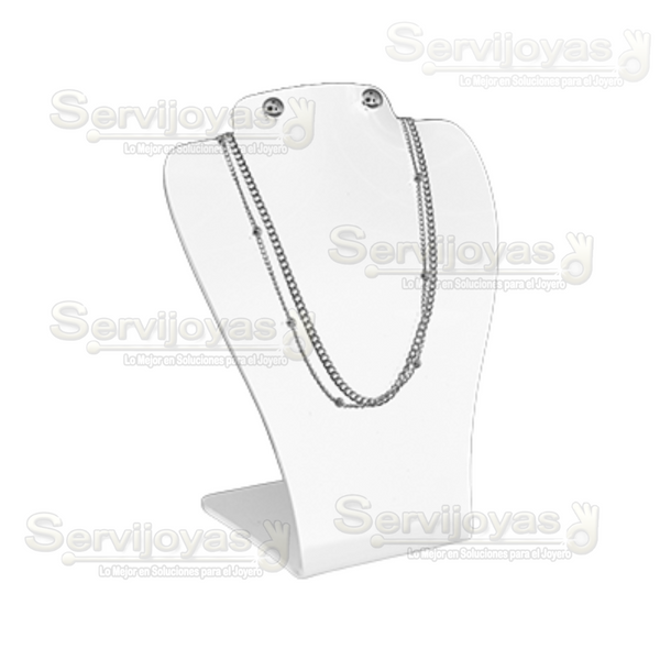 EXHIBIDOR ACRILICO PREMIUM CUELLO CHICO- BLANCO 5487.WH
