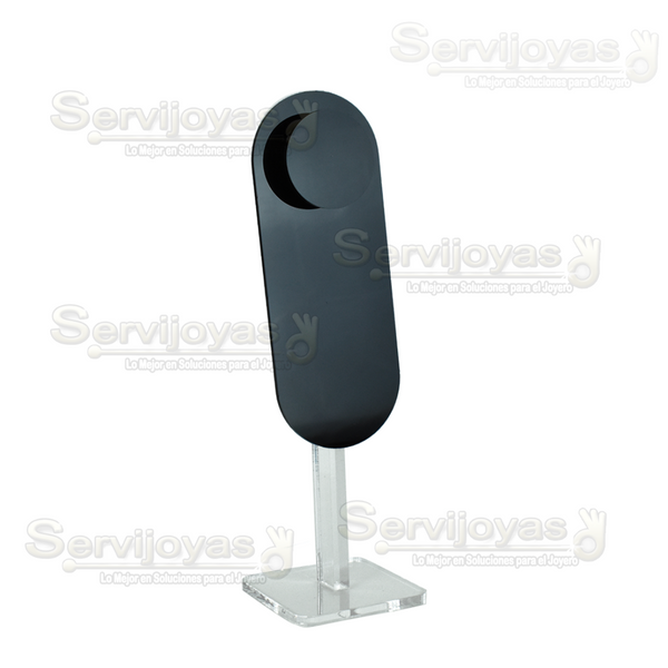 Exhibidor Acrílico Negro Cuello Flotante Grande Medidas: 12x8x35.3cm 5490.BK