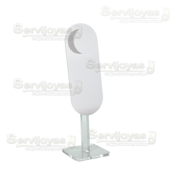 Exhibidor Acrílico Frost Cuello Flotante Grande Medidas: 12x8x35.3cm 5490.FR