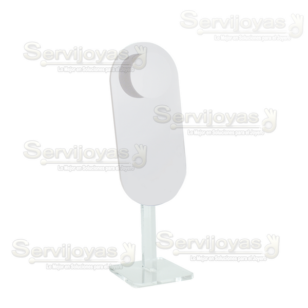 Exhibidor Acrílico Frost Cuello Flotante Grande Slim Medidas: 10x8x34.5cm 5491.FR