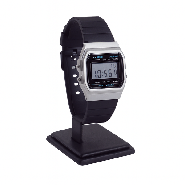 Exhibidor Imitación Piel Negro para Reloj Medidas: 5.2x6.5x11cm 5803.BK