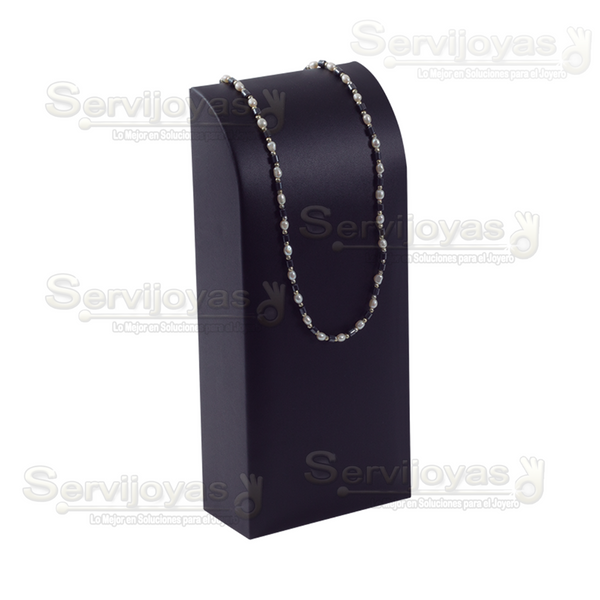 Exhibidor Imitación Piel Negro Cuello Danés Mediano para Collar Medidas: 11x5x25cm 5881.BK
