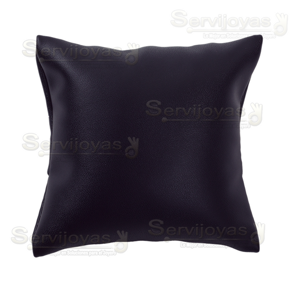 Exhibidor Imitación Piel Negro Almohada para Reloj, Brazalete o Pulsera Medidas: 8x8x4cm  5903.BK