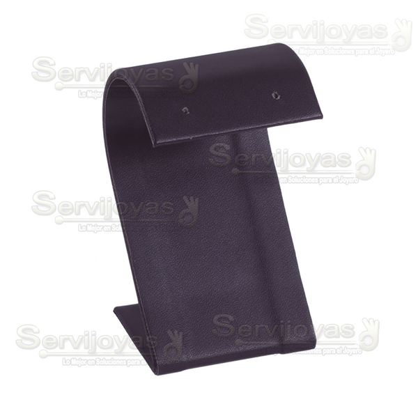 Exhibidor Imitación Piel Negro Patito para Aretes Medidas: 5.4x5x8cm 5914.BK