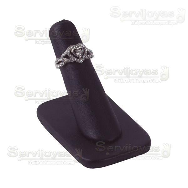 Exhibidor Imitación Piel Negro Dedo Sencillo para Anillo Medidas: 4.1x6.8x4cm 5946.BK