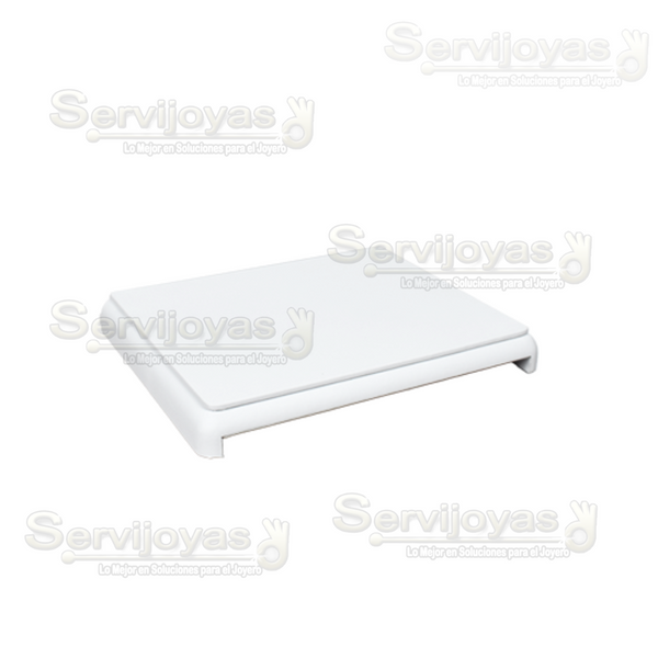 Exhibidor Imitación Piel Blanco Base Mesa Chica Medidas: 26x20x3.2cm 5961.WH