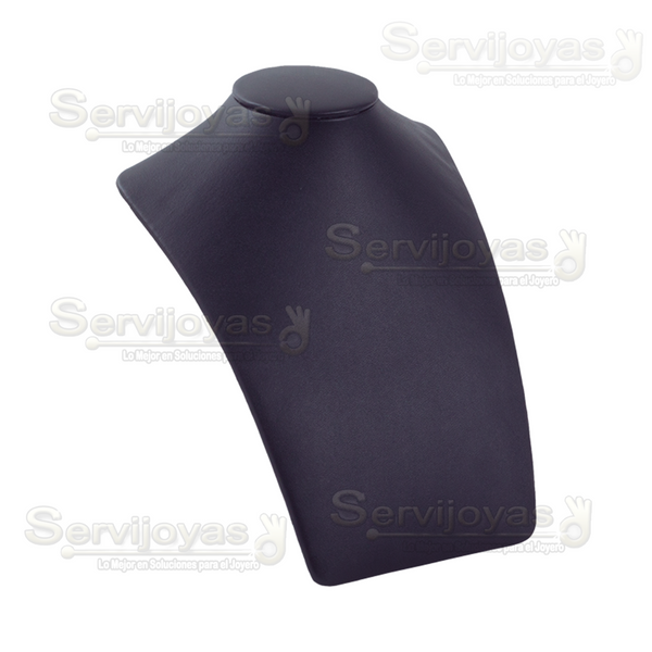 Exhibidor Imitación Piel Negro Cuello Elegante Chico para Collar Medidas: 15x12x18cm 5986.BK