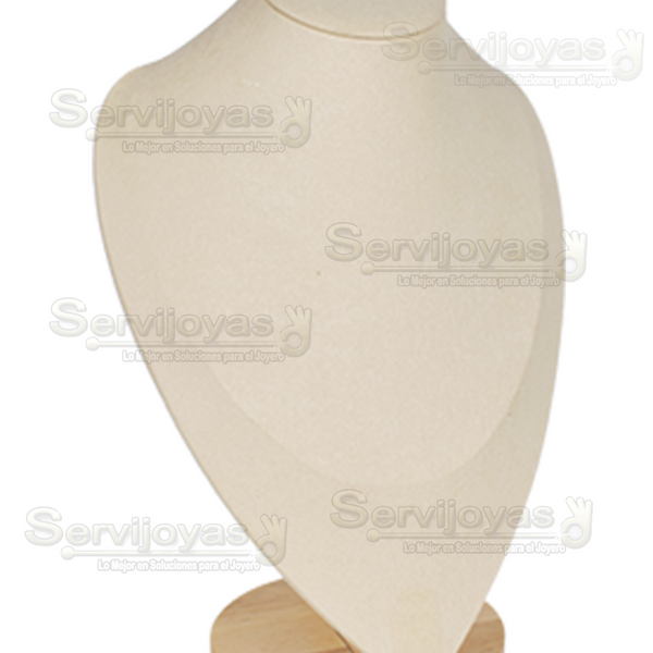 Exhibidor de Madera Beige Natura Cuello Grande Medidas: 28x18.5x11.5cm 6102.BG