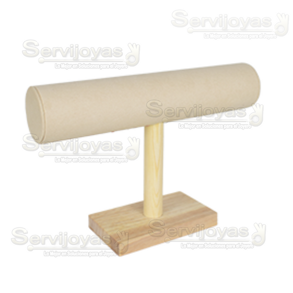 Exhibidor de Madera Beige Natura Barra para Pulseras Medidas: 24x17x13.8cm 6103.BG