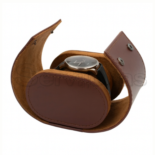 Estuche de Imitación Piel Para 1 Reloj - Café 6465.BR