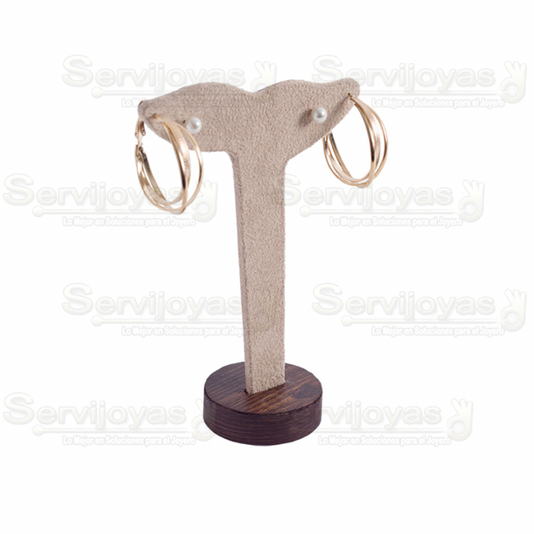 EXHIBIDOR GLAMOUR "T" PARA ARETES - CAFÉ 6818.BR