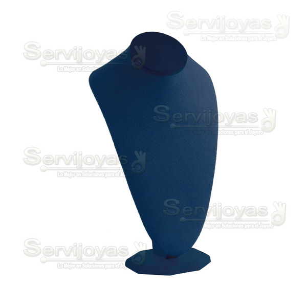 EXHIBIDOR AZUL ZAFIRO CUELLO ALTO CURVO PARA COLLAR 6832.NB
