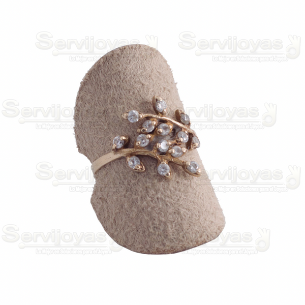 EXHIBIDOR GLAMOUR RUEDITA PARA ANILLO - CAFÉ - 10 PIEZAS 6836.BR