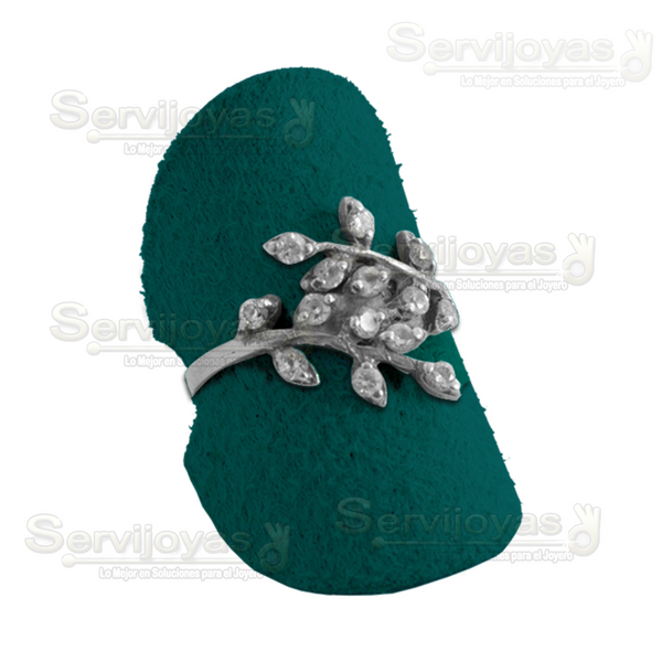 Exhibidor Esmeralda Verde Ruedita para Anillo (10 pzs) Medidas: 3.5cm 6836.ES