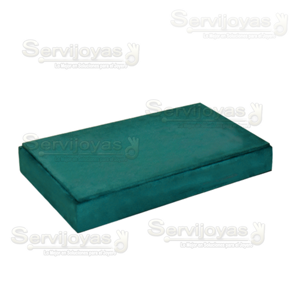Exhibidor Esmeralda Verde Base Rectangular Alta Medidas: 35x20x5.5cm 6864.ES