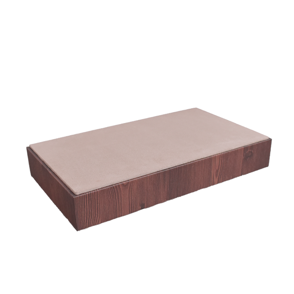 EXHIBIDOR GLAMOUR BASE RECTANGULAR ALTA - CAFÉ 6864.BR